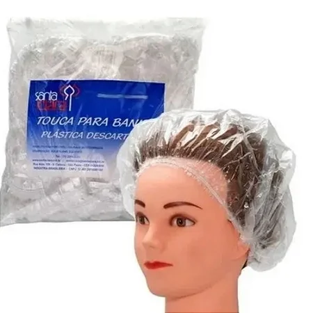 TOUCA BANHO DESCARTAVEL TRANSPARENTE C/50 SANTA CLARA