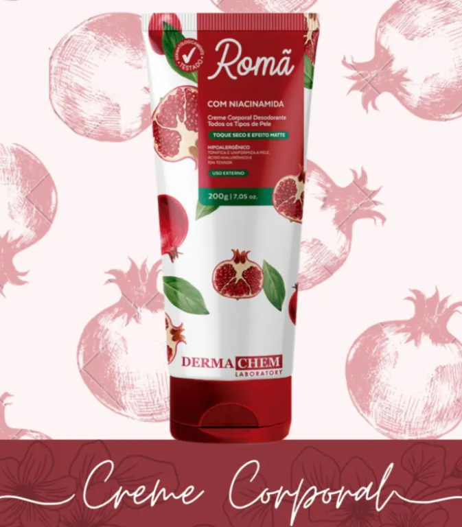 CREME CORPORAL ROMA C/ NIACINAMIDA 200G DERMACHEM