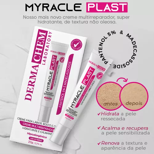 CREME MULTIRREPARADOR MYRACLE PLAST 20G DERMACHEM