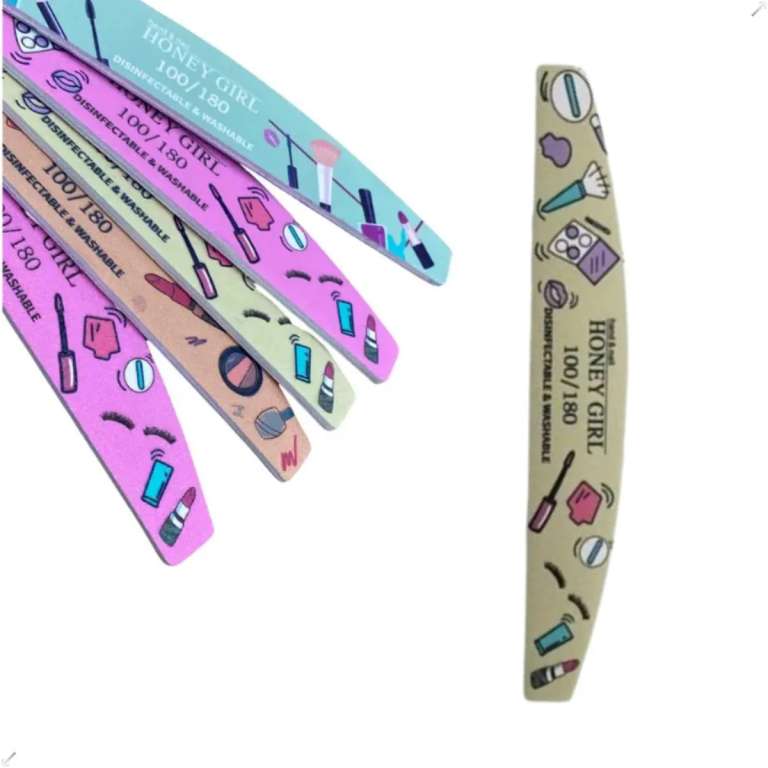 -LIXA P/ UNHA DE GEL BUMERANGUE DECORADA HONEY GIRL