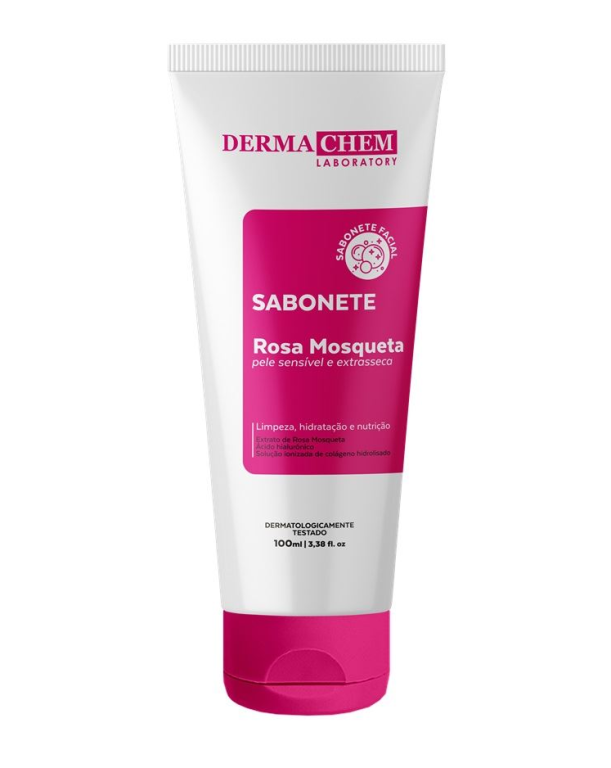 SABONETE FACIAL ROSA MOSQUETA 100ML DERMACHEM