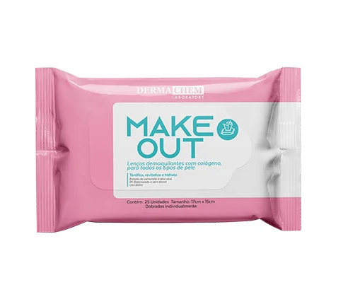 TOALHA DEMAQUILANTE C/ COLAGENO MAKE OUT C/25 DERMACHEM