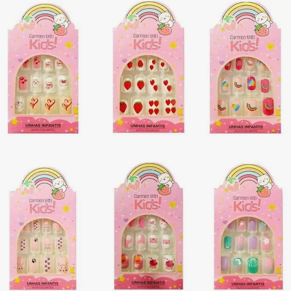 UNHA POSTICA INFANTIL AUTO COLANTE C/12 REF 333 CARMEN VITTI