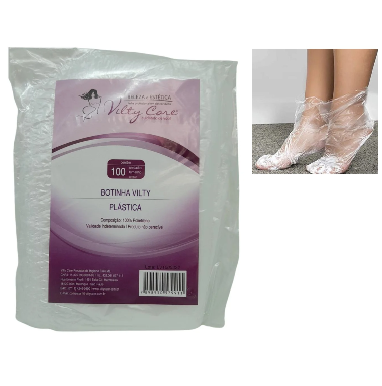BOTINHA PLASTICA C/100 VILTY CARE