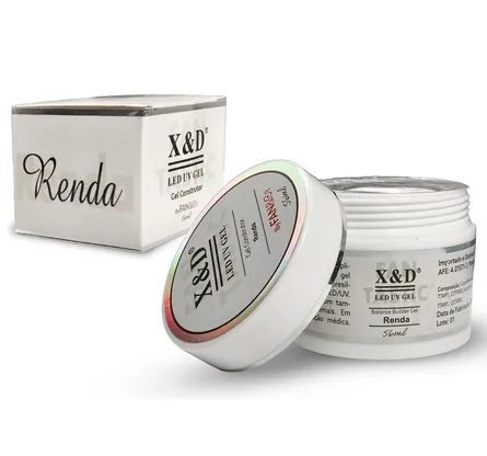 GEL CONSTRUTOR LED UV P/ UNHA DE GEL RENDA X&D