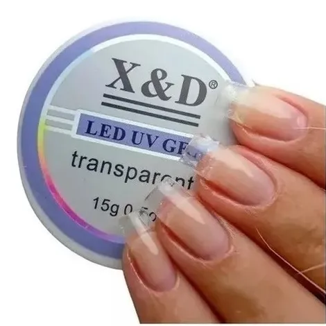 GEL CONSTRUTOR LED UV P/ UNHA DE GEL TRANSPARENTE X&D