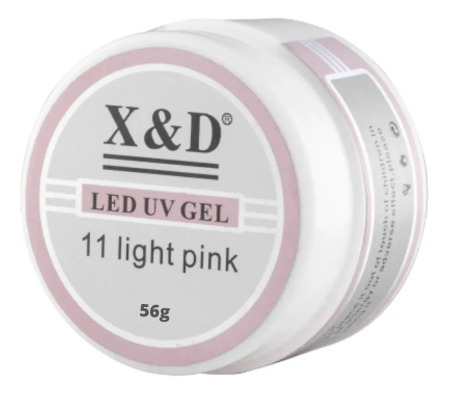 GEL CONSTRUTOR LED UV P/ UNHA DE GEL LIGTH PINK X&D