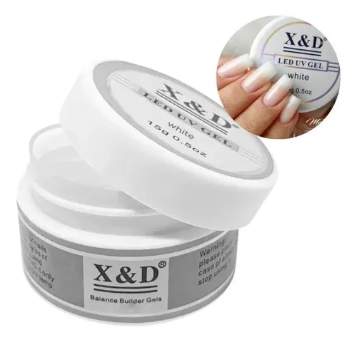 GEL CONSTRUTOR LED UV P/ UNHA DE GEL WHITE FG2301-B X&D