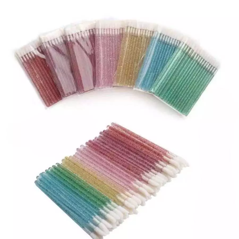 PINCEL BASTAO P/ BATOM E GLOSS PCT C/50 ROSA/COLORIDO CHIC