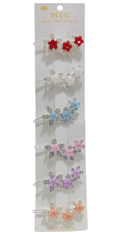 GRAMPO LUXO OURO FLOR C/ STRASS CART C/6 CHIC