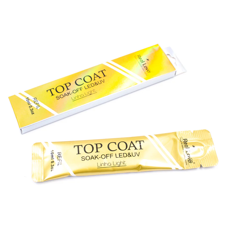 TOP COAT REFIL P/ UNHA DE GEL LED/UV 10ML REAL LOVE