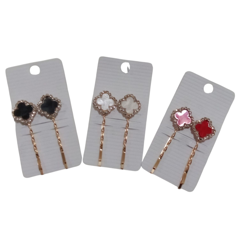 GRAMPO LUXO OURO FLOR C/ STRASS C/2 CHIC