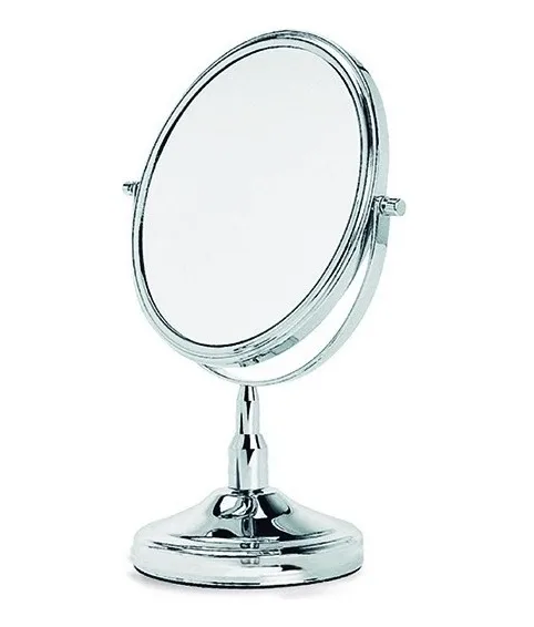 ESPELHO DE MESA DUPLA FACE REDONDO 5X 18CM RT790321 CHIC