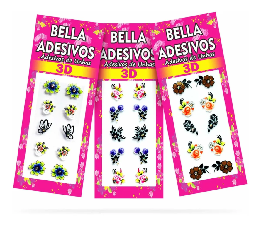 ADESIVO P/ UNHA 3D VOCE + BELLA