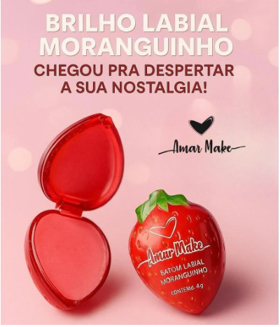 BRILHO LABIAL MORANGUINHO AMAR MAKE