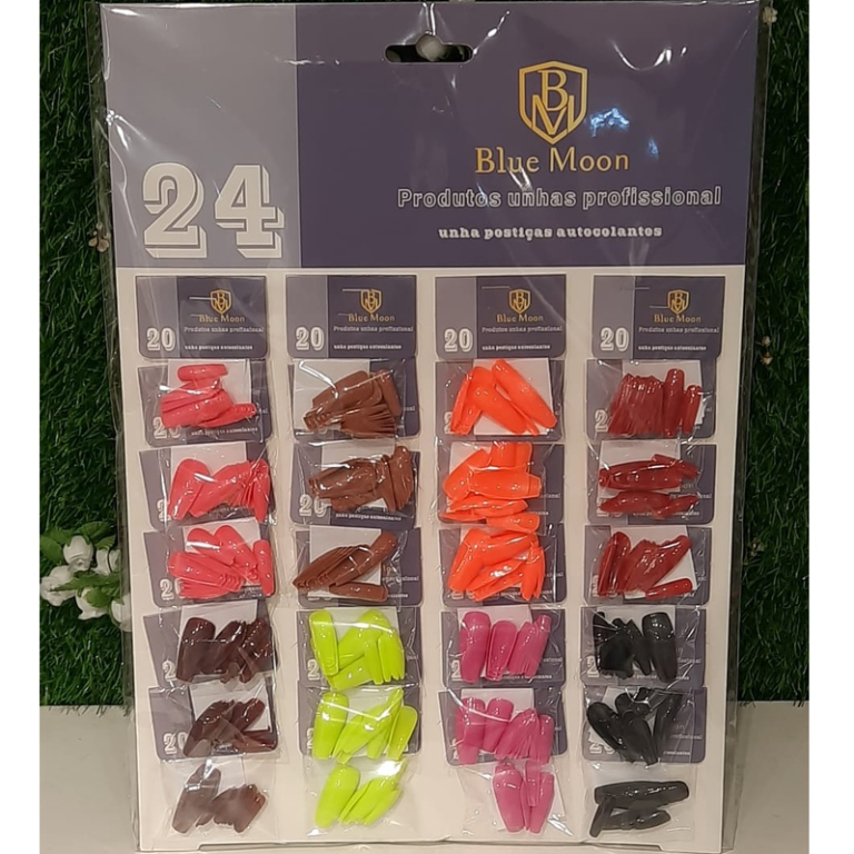 UNHA POSTICA CART C/24UN BAILARINA CORES BM3-17  BLUE MOON