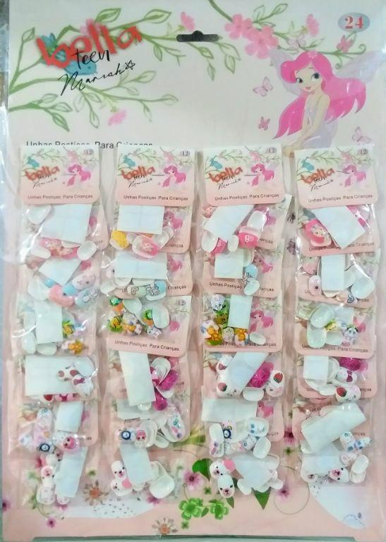 UNHA POSTICA INFANTIL CART C/24UN BT- U02 BELLA TEEN