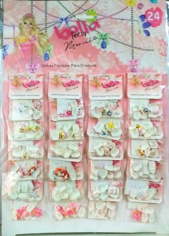 UNHA POSTICA INFANTIL CART C/24UN BT- U03 BELLA TEEN