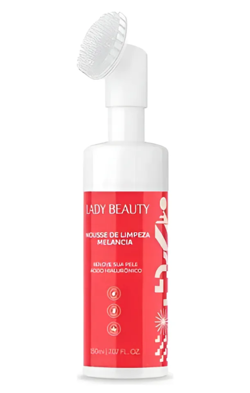 MOUSSE DE LIMPEZA FACIAL C ESCOVA 150ML MELANCIA LADY BEAUTY