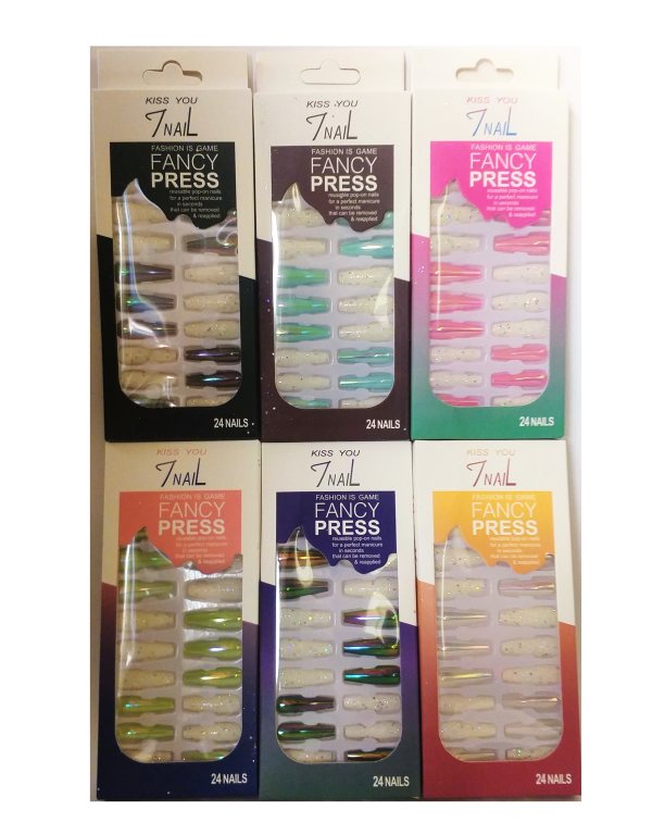 UNHA POSTICA AUTOCOLANTE BAILARINA CAMALEAO E GLITTER 7NAIL