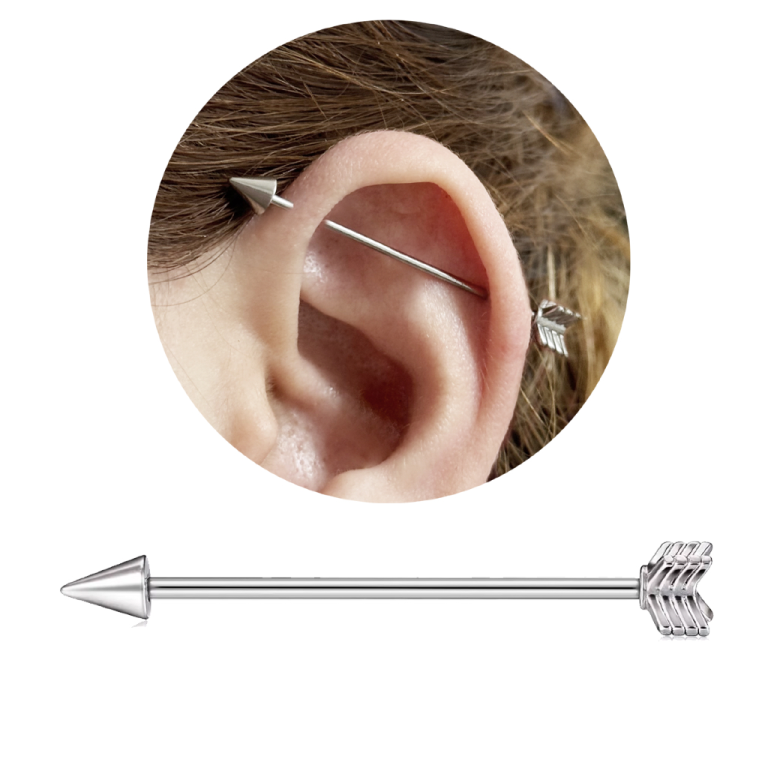 PIERCING CART C/12 FLEXA P/ ORELHA