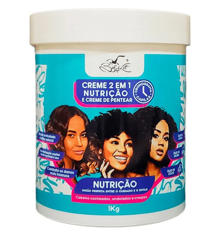 CREME DE PENTEAR 2 EM 1 NUTRICAO 1KG BELKIT