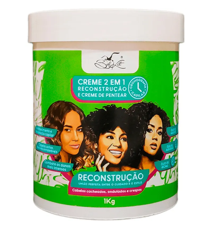 CREME DE PENTEAR 2 EM 1 RECONSTRUCAO 1KG BELKIT