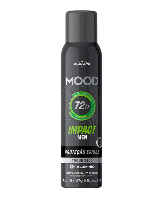 DESODORANTE AEROSOL MOOD 72H IMPACT MEN 150ML MY HEALTH