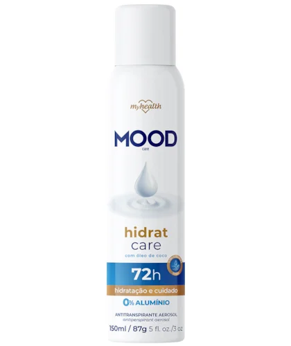 DESODORANTE AEROSOL MOOD 72H HIDRAT CARE 150ML MY HEALTH