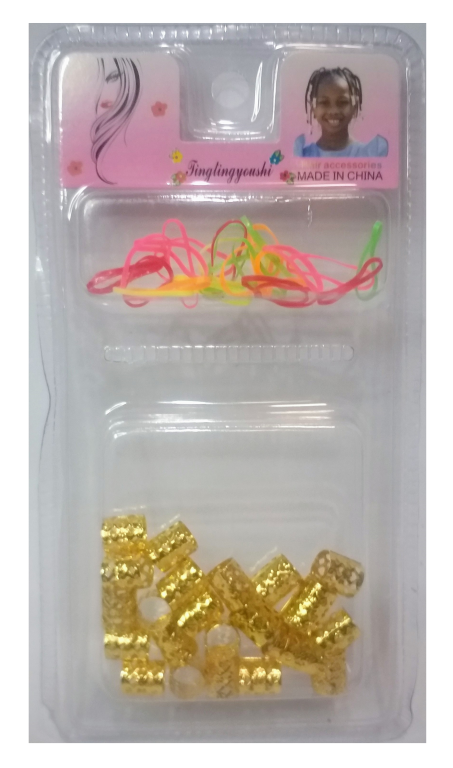 ANEL P/ CABELO OURO C/24 + GOMINHA DE SILICONE DAFU