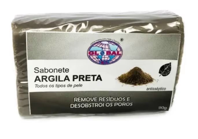 -SABONETE ARGILA PRETA 90G GLOBAL