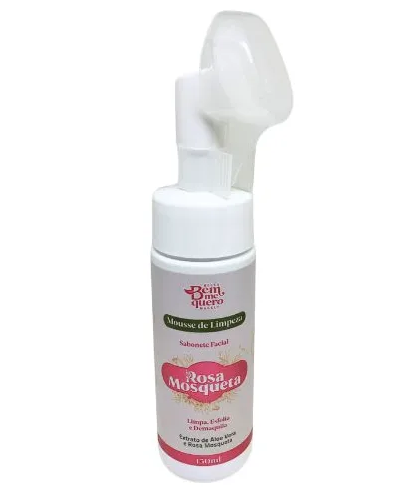 -MOUSSE LIMP FACIAL C/ ESCOVA 150ML ROSA MOSQUETA BEM ME QUE
