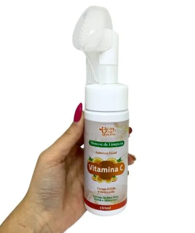 -MOUSSE LIMP FACIAL C/ ESCOVA 150ML VITAMINA C BEM ME QUERO