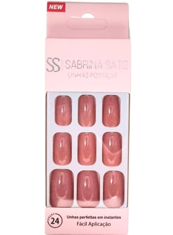 UNHA POSTICA AUTOCOLANTE ROSE ESSCURO SP-1052 SABRINA SATO