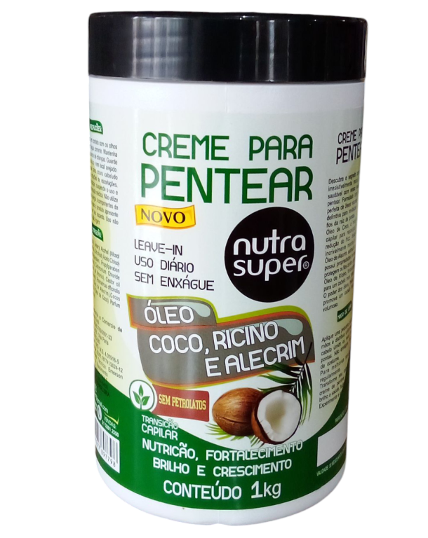 CREME DE PENTEAR COCO RICINO E ALECRIM 1KG NUTRA SUPER