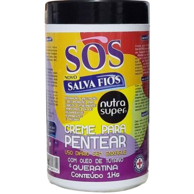 CREME DE PENTEAR SOS SALVA FIOS 1KG NUTRA SUPER