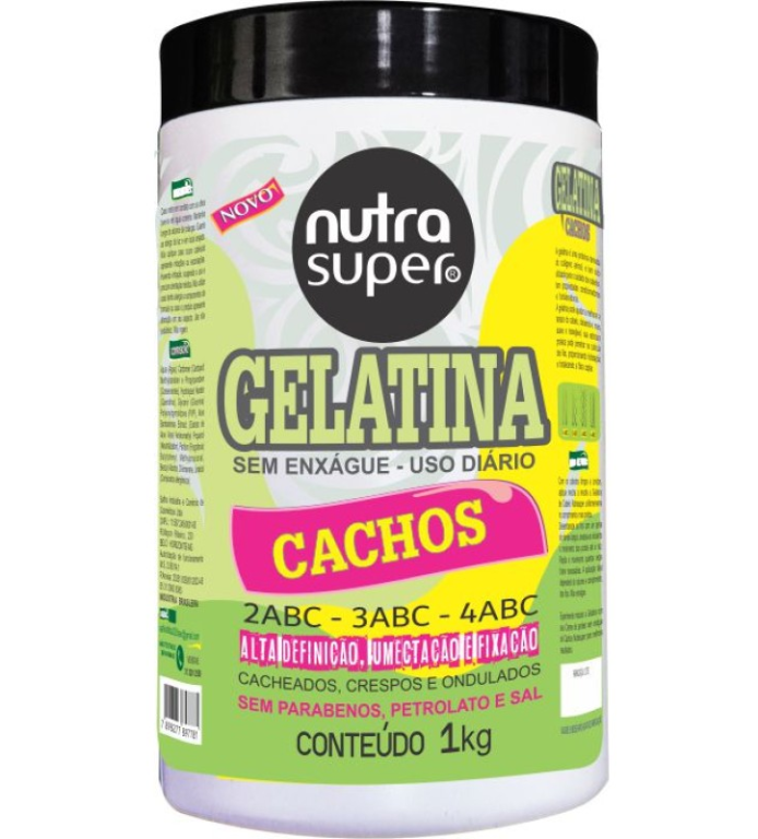 GELATINA CAPILAR CACHOS 1KG NUTRA SUPER