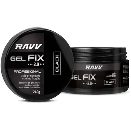 GEL CAPILAR COLA PROFISSIONAL BLACK 240G RAVV