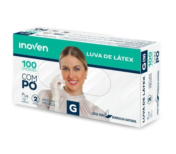 LUVA DE LATEX TAM G C/100 INOVEN