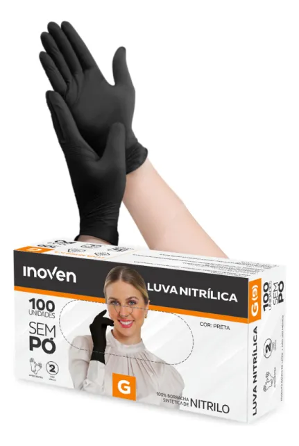 LUVA NITRILICA TAM G C/100 INOVEN