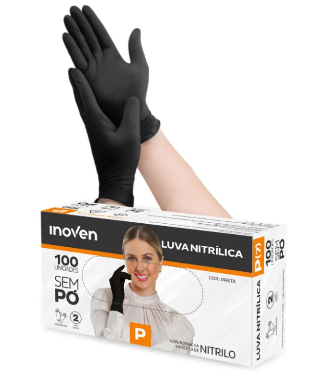 LUVA NITRILICA TAM P C/100 INOVEN