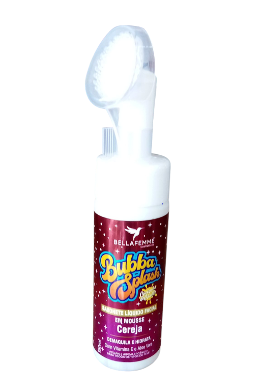 MOUSSE LIMP FACIAL C/ESCOVA 150ML BUBBA CEREJA BELLA FEMME