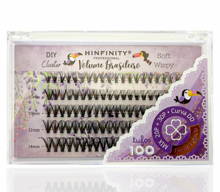 CILIO POSTICO P/ EXTENSAO BRASILEIRO C/100 20P+30P HINFINITY