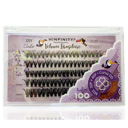 CILIO POSTICO P/ EXTENSAO BRASILEIRO C/100 30P+40P HINFINITY