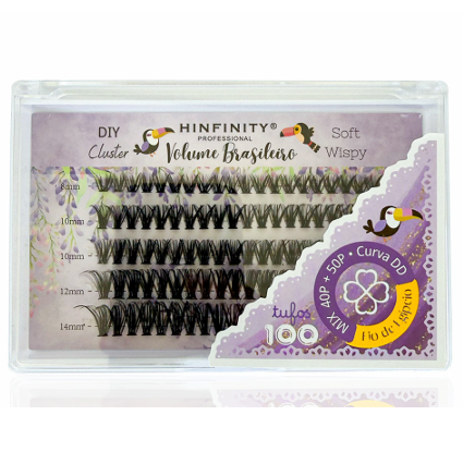 CILIO POSTICO P/ EXTENSAO BRASILEIRO C/100 40P+50P HINFINITY