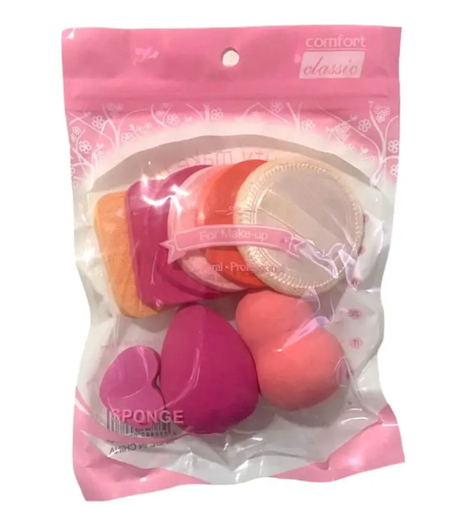 ESPONJA FACIAL KIT C/9 COMFORT CLASSIC BEAUTY