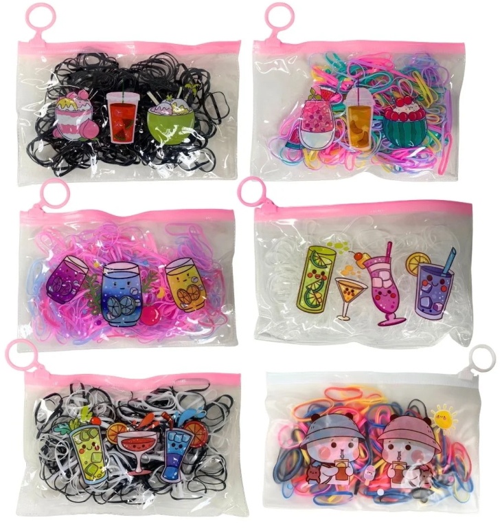 GOMINHA SILICONE BOLSINHA CORES/PRETA/TRANSP RT6207 CHIC