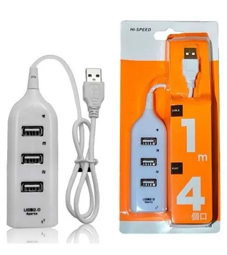 HUB USB 2.0 4 PORTAS 1MT HI-SPEED