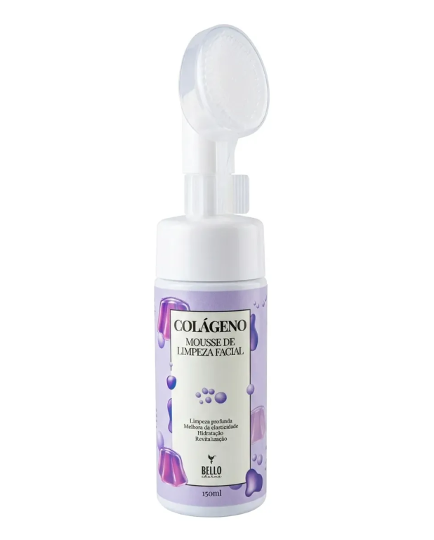 MOUSSE LIMP FACIAL C/ESCOVA 150ML COLAGENO BELLO CHARME