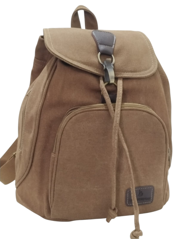 -MOCHILA DE LONA CASUAL FEMININA CHIC